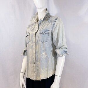 Snap-Front Denim Shirt | Xhilaration